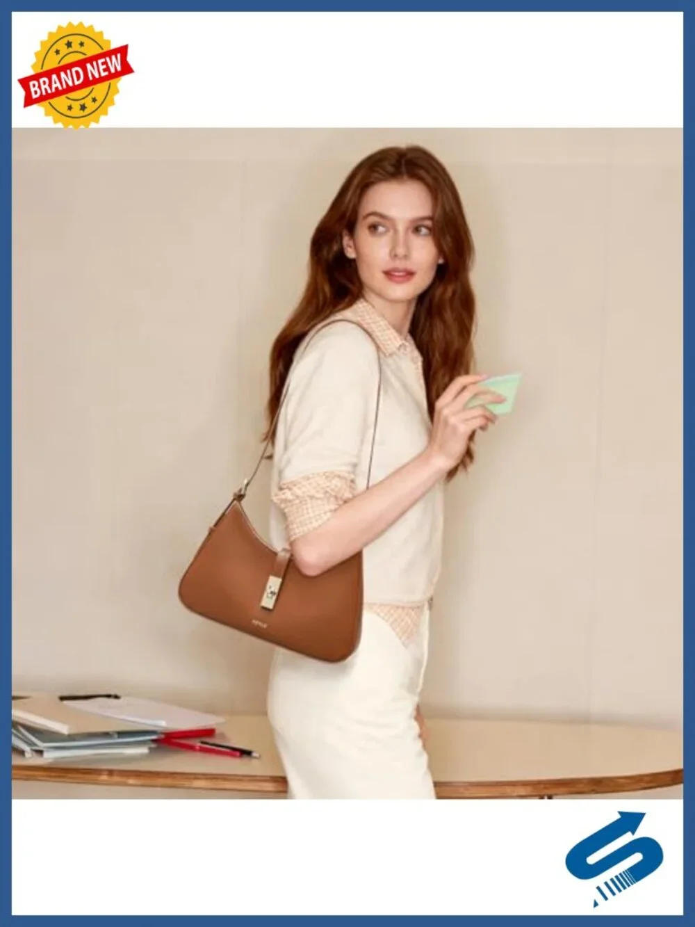 Vegan Leather Adjustable Hobo Shoulder Bag with Long Strap